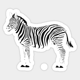 Zebra Vibing Sticker